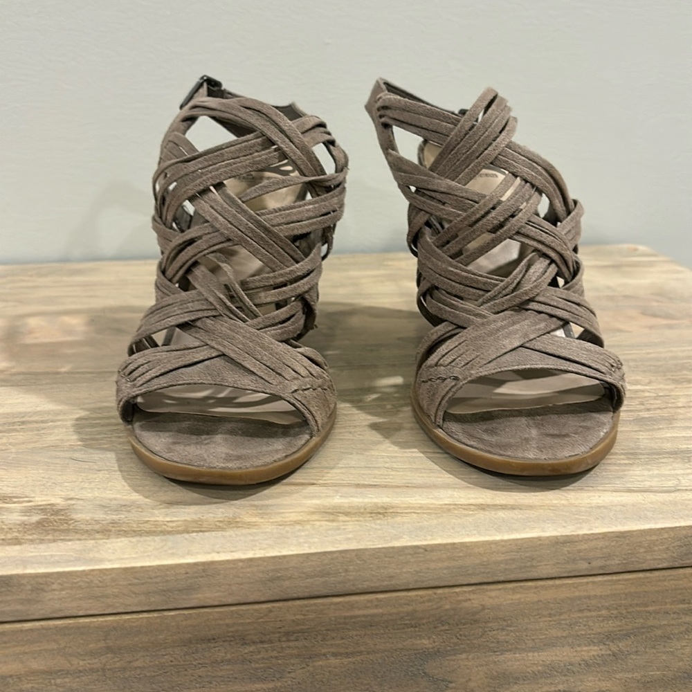 Ladies Strappie Wedges - gently worn - 8.5